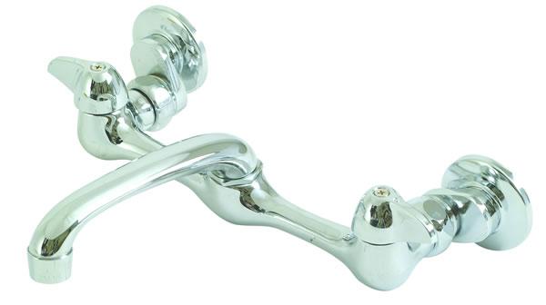 CP ADJ WALL FAUCET W/8  SPOUT