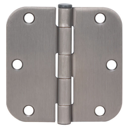 3-1/2  x 3-1/2  Satin Nickel Sq. Corner Door Hinge