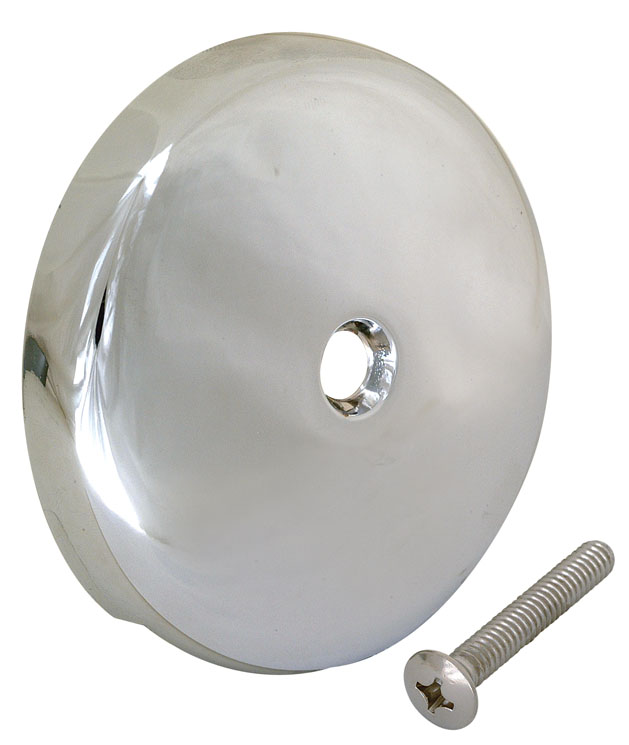 Chrome 1 Hole Overflow 18 Face Plate