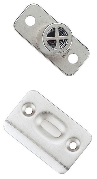 Satin Nickel Round Drive-In Ball Catch