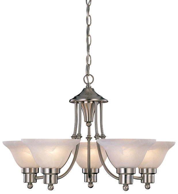 Bristol 24  x 15  Brushed Nickel 5 Light Chandelier