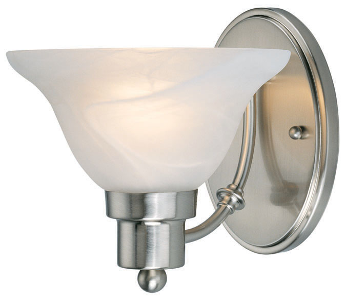 Bristol 7-1/4  x 7-3/4  Brushed Nickel 1 Light Bath/Wall Fixture
