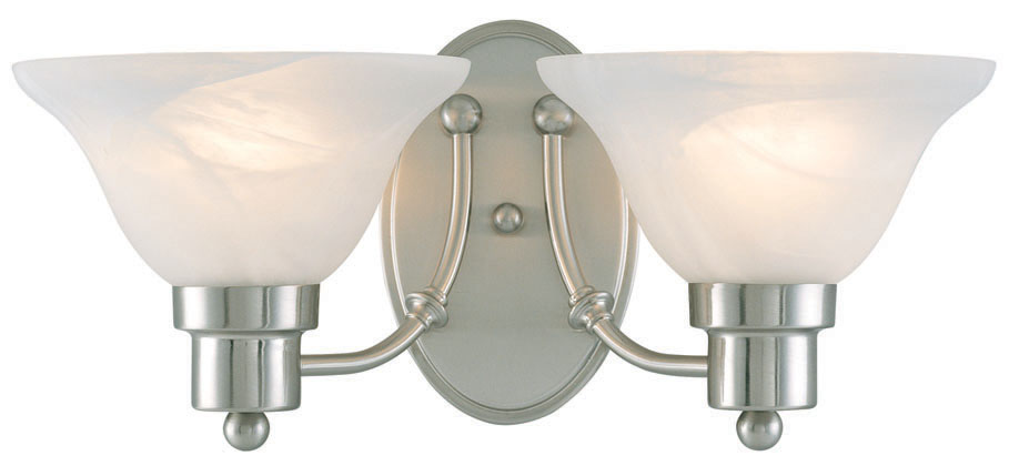 Bristol 16  x 7-1/2  Brushed Nickel 2 Light Bath/Wall Fixture