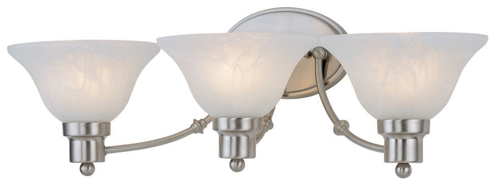 Bristol 9-1/4  x 24-3/4  Brushed Nickel 3 Light Bath/Wall Fixture