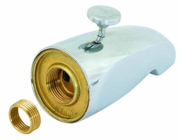 Chrome Brass Diverter Spout with Face Bushing