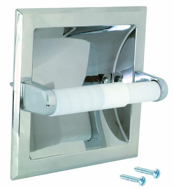 Chrome Recessed Toilet Paper Holder