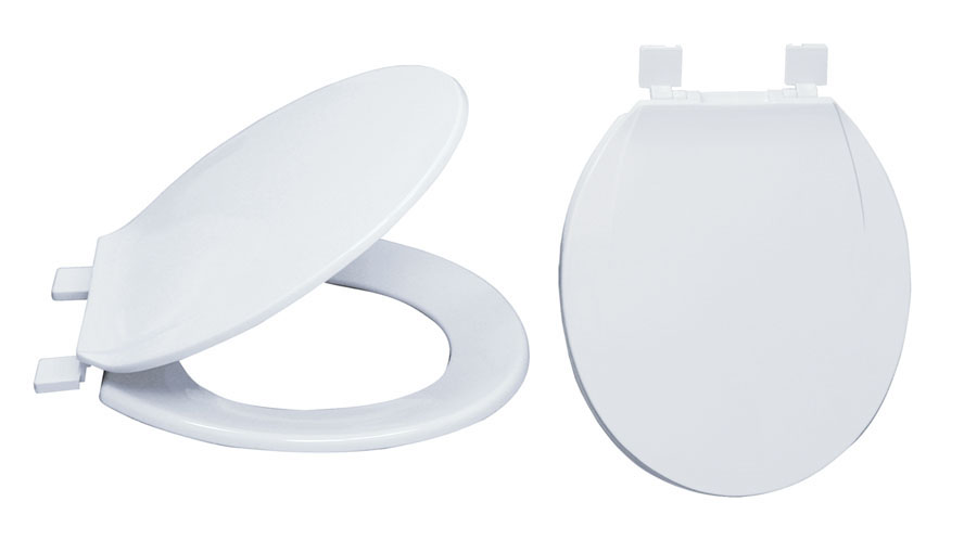 PLASTIC TOILET SEAT RND WHITE