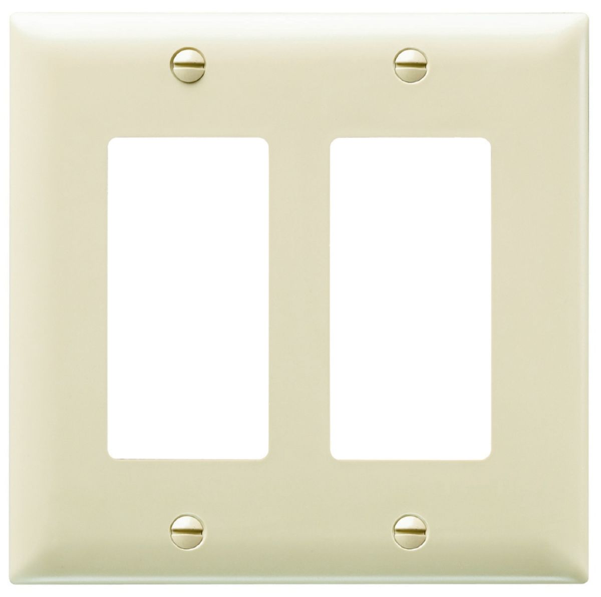 Ivory 2 Gang Decorator Cover Plate