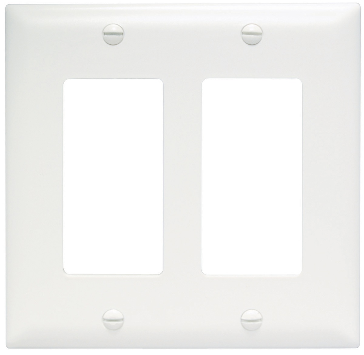 White 2 Gang Decorator Cover Plate